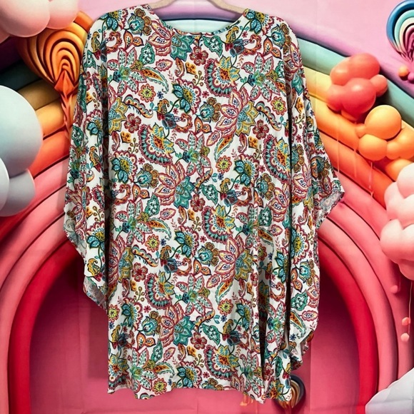 La Blanca Resort Wear NEW Floral Multicolor Women's Top - Picture 3 of 8